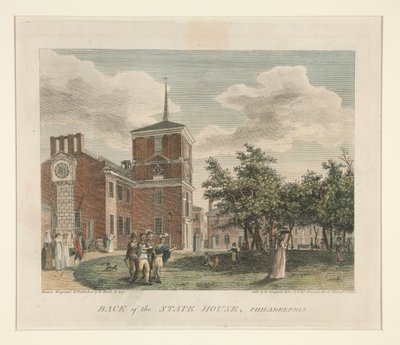 Arrière de la State House, Philadelphie - William Russell Birch