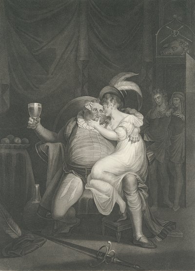 Doll Tearsheet, Falstaff, Henry et Poins Shakespeare, publié pour la première fois en 1795, réédité en 1852 - William Satchwell Leney