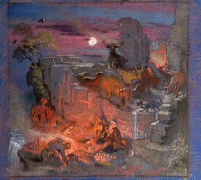 Étude pour Highland Raiders, c.1918 - William Shackleton