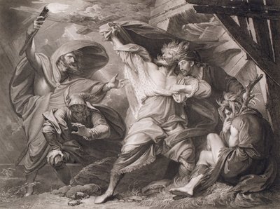 Off, off, you lendings-Come unbutton here Shakespeare, Le Roi Lear, Acte 3, Scène 4, 1793 - William Sharp