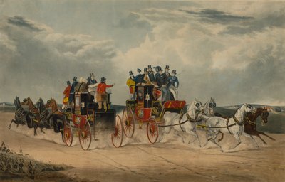 Le courrier de jour de Brighton passant par Hockwood Common - William Shayer