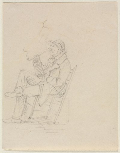 Homme fumant une pipe - William Sidney Mount