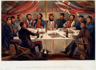 Un dîner de Noël sur les hauteurs devant Sébastopol, 1855 - William Crimea Simpson