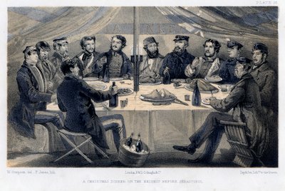 Un dîner de Noël sur les hauteurs devant Sébastopol, vers 1850 - William Crimea Simpson