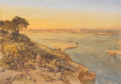 Allahabad, depuis la rive droite de la Jumna - William Simpson