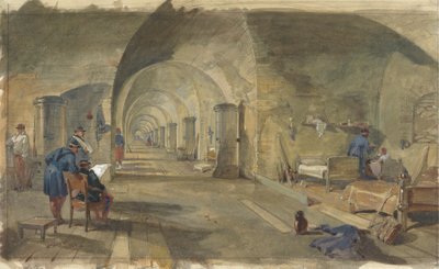 Intérieur du Fort Nicholas, Sébastopol, Crimée - William Simpson