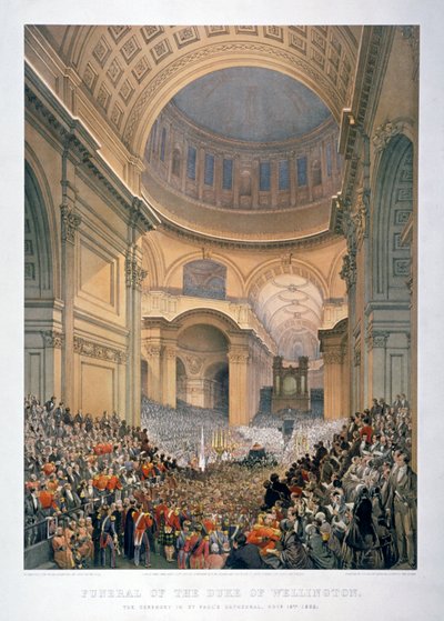 Intérieur de la cathédrale Saint-Paul lors des funérailles du duc de Wellington, Londres - William Simpson