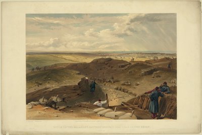 Redoute de Malakoff, batterie Gervais et arrière du redan, 1855 - William Crimea Simpson
