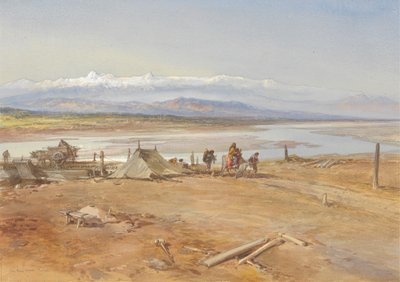 La rivière Chenab, Pendjab - William Simpson