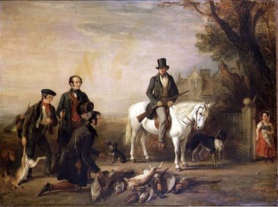La fin de la journée : William Scrope sur un poney blanc - William Simson