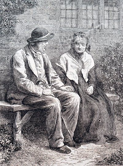 Un couple âgé. Par William Small (1843-1929) un illustrateur anglais. 1880 (gravure) - William Small