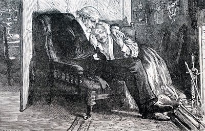 Un couple âgé. Par William Small (1843-1929) un illustrateur anglais. 1880 (gravure) - William Small