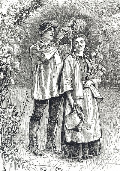 Gravure représentant le couronnement de la Reine de Mai - William Small