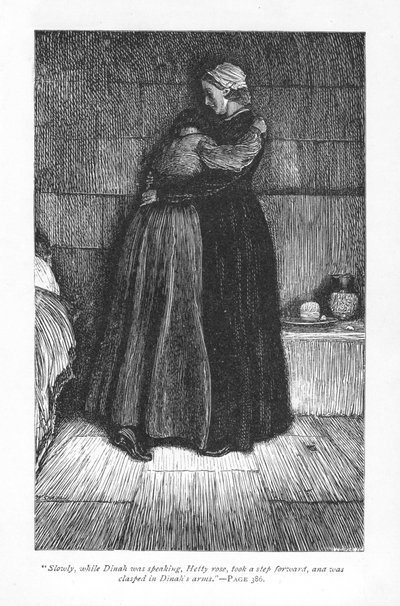 Hetty Sorrel, condamnée à mort pour infanticide, réconfortée en prison par son cousin prédicateur méthodiste, Dinah Morris. La sentence de Hetty est commuée en déportation grâce à l