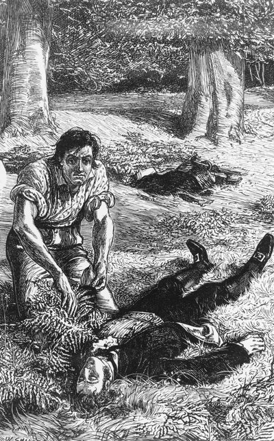 Illustration pour Adam Bede, roman de George Eliot (1819-1880), gravure - William Small