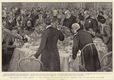 La santé de Lord Roberts au déjeuner au palais de Buckingham, présidé par le prince de Galles - William Small