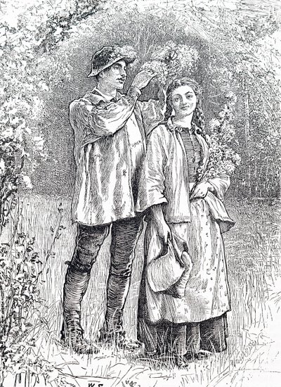 Le couronnement de la reine de mai avec une couronne d