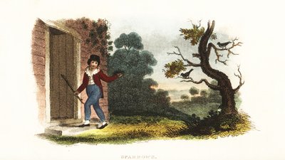 William Smellie, enfant, prenant un nid de jeunes moineaux à leurs parents pour une expérience - William Smellie