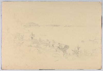 Étude de paysage marin. Îles Porcupine, Bar Harbor, ME - William Stanley Haseltine