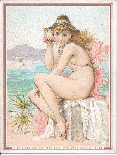 Carte de Nouvel An victorienne d
