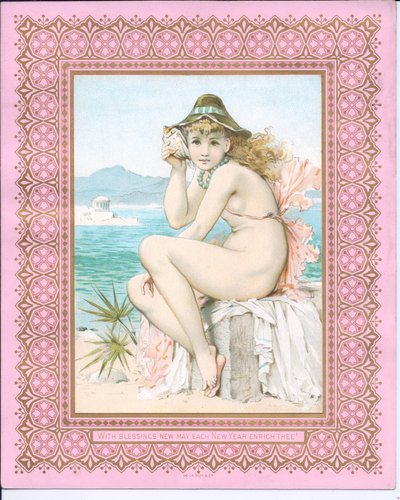 Carte de Nouvel An victorienne d