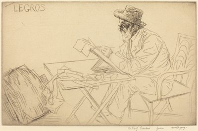 Alphonse Legros dessinant - William Strang