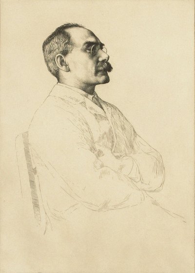 Portrait de Rudyard Kipling - William Strang
