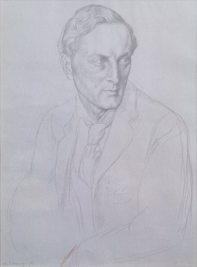 Portrait de Sir Henry John Newbolt (1862-1938) poète, 1898 - William Strang