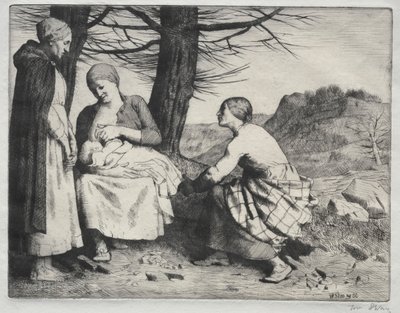 Femme et enfant, vers 1886 - William Strang