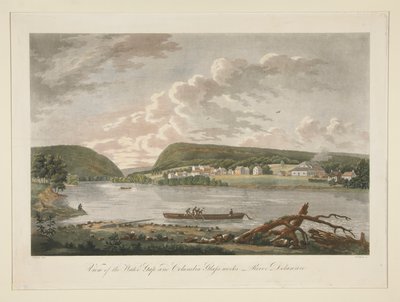 Vue de Water Gap et des verreries colombiennes, rivière Delaware - William Strickland