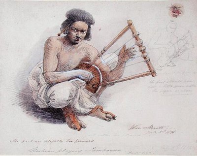 Nubien jouant du tambourin, 8 juillet 1878 - William Strutt