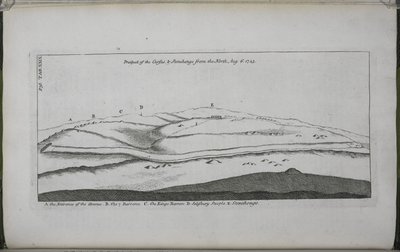 Stonehenge, un temple restauré pour les druides britanniques : Vue du Cursus et de Stonehenge, depuis le nord - William Stukeley