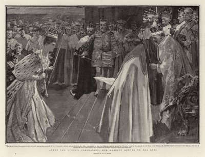 Après le couronnement de la reine, Sa Majesté s