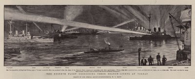 La Flotte de Réserve exerçant leurs Projecteurs à Torbay - William T. Maud