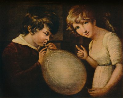 Garçon et fille avec une vessie, 18ème siècle - William Tate