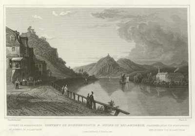 Couvent de Nonnenworth et ruines de Rolandseck - William Tombleson