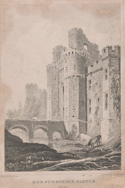 Château de Herstmonceux, Sussex - William Tombleson