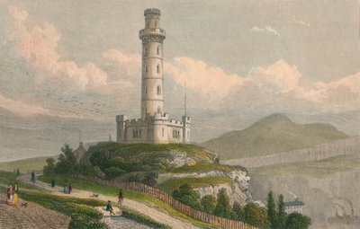 Monument de Nelson, Calton Hill, Édimbourg, vers 1830 - William Tombleson