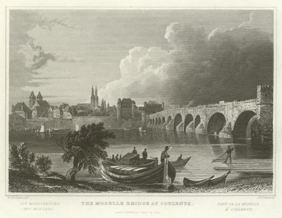 Le Pont de la Moselle à Coblence - William Tombleson