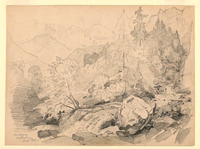 Paysage, Stechelberg, Lauterbrunnen, Suisse - William Trost Richards