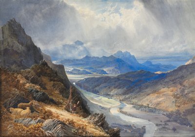 Vue de Moel Cynwich : Regardant vers la vallée d