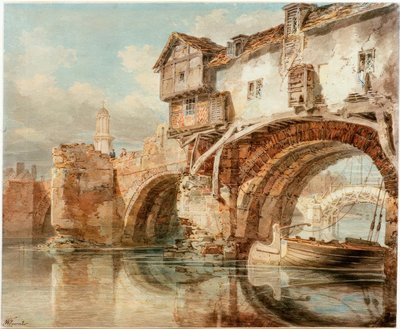 Le vieux pont gallois à Shrewsbury - Joseph Mallord William Turner
