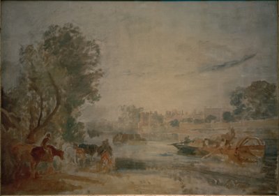 Hampton Court, vu de la Tamise - Joseph Mallord William Turner