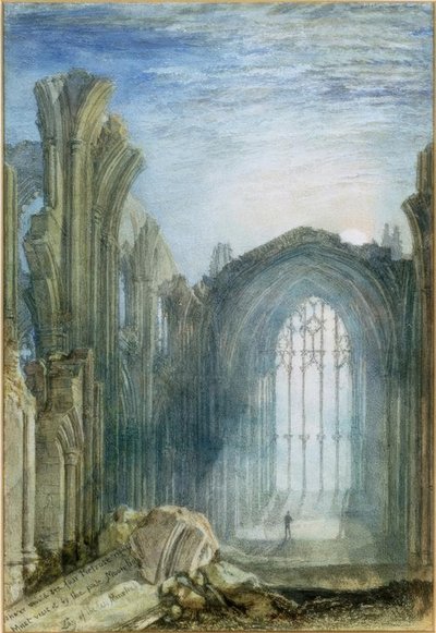 Melrose Abbey : Une illustration du livre de Sir Walter Scott - Joseph Mallord William Turner