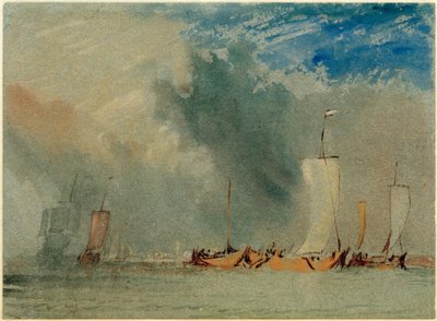 Près de Nantes : barges de la Loire dans une rafale de vent - Joseph Mallord William Turner