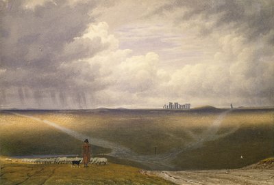 Stonehenge-Un jour de pluie, début du 19ème siècle - Joseph Mallord William Turner