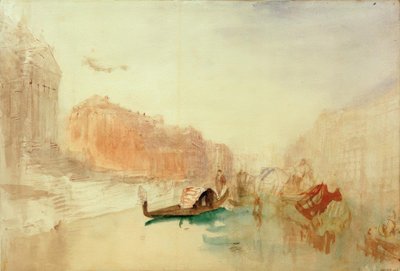 Les marches de Santa Maria della Salute, regardant le Grand Canal - Joseph Mallord William Turner