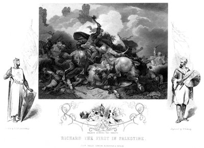Le roi Richard Ier 1157-1199 à la bataille de Jaffa, 1192 - William Turner Davey