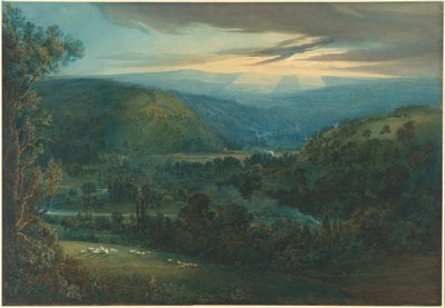 Aube dans les vallées du Devon - William Turner of Oxford