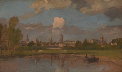 Oxford depuis la rivière avec Christ Church au premier plan - William Turner of Oxford
